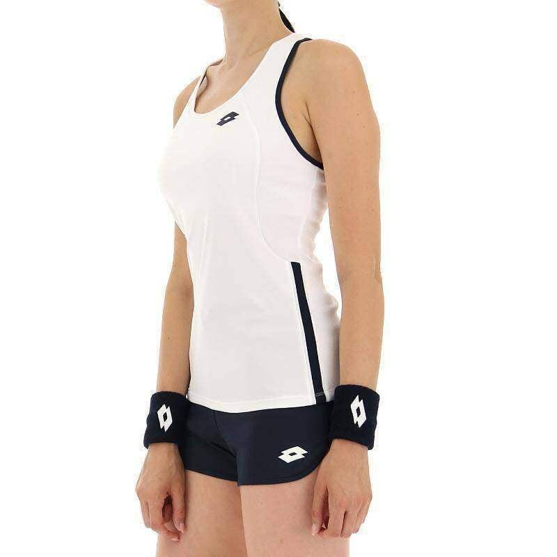 Camiseta Lotto Squadra II Blanco Negro Mujer 2/5