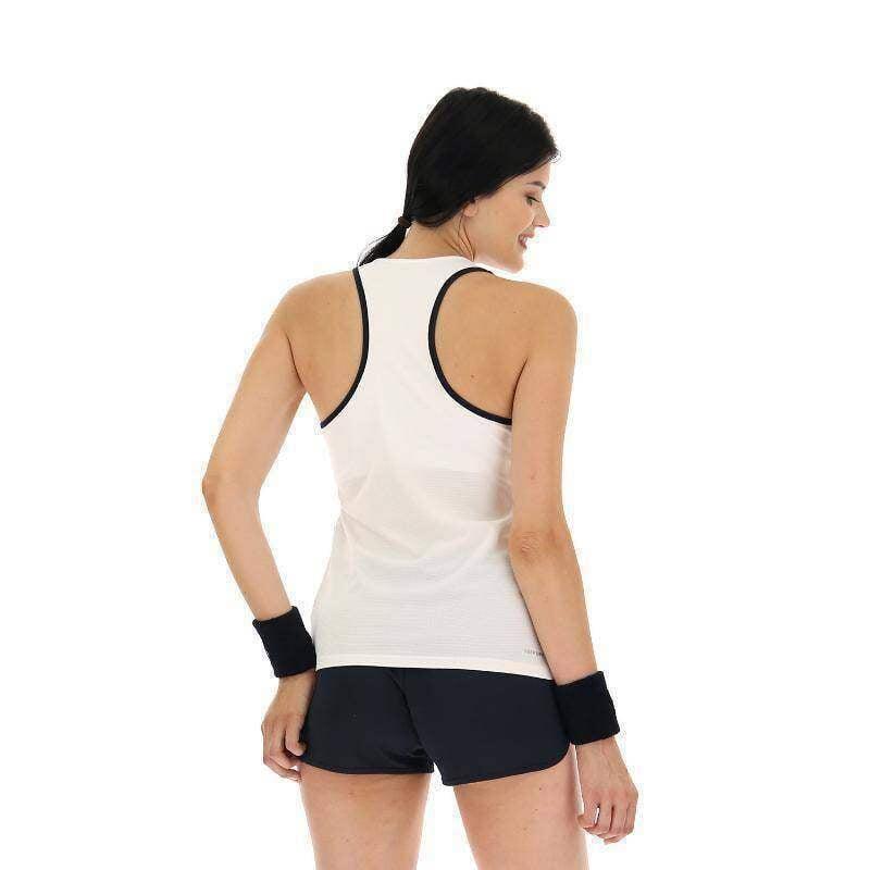 Camiseta Lotto Squadra II Blanco Negro Mujer 3/5