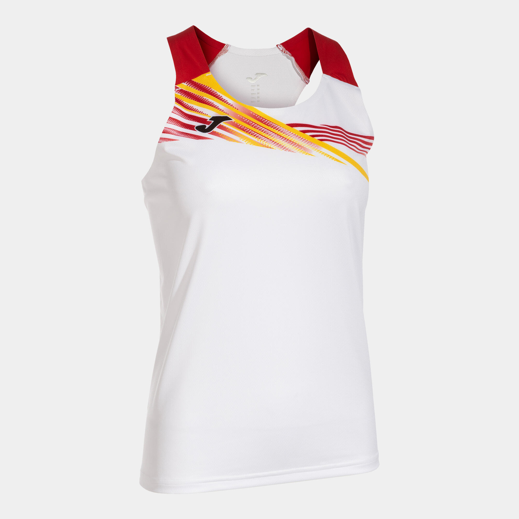 Joma - Débardeur Running Femme Joma Elite X Blanc - T-shirt Sans Manche - Blanc|rouge - 48 Xl - Decathlon