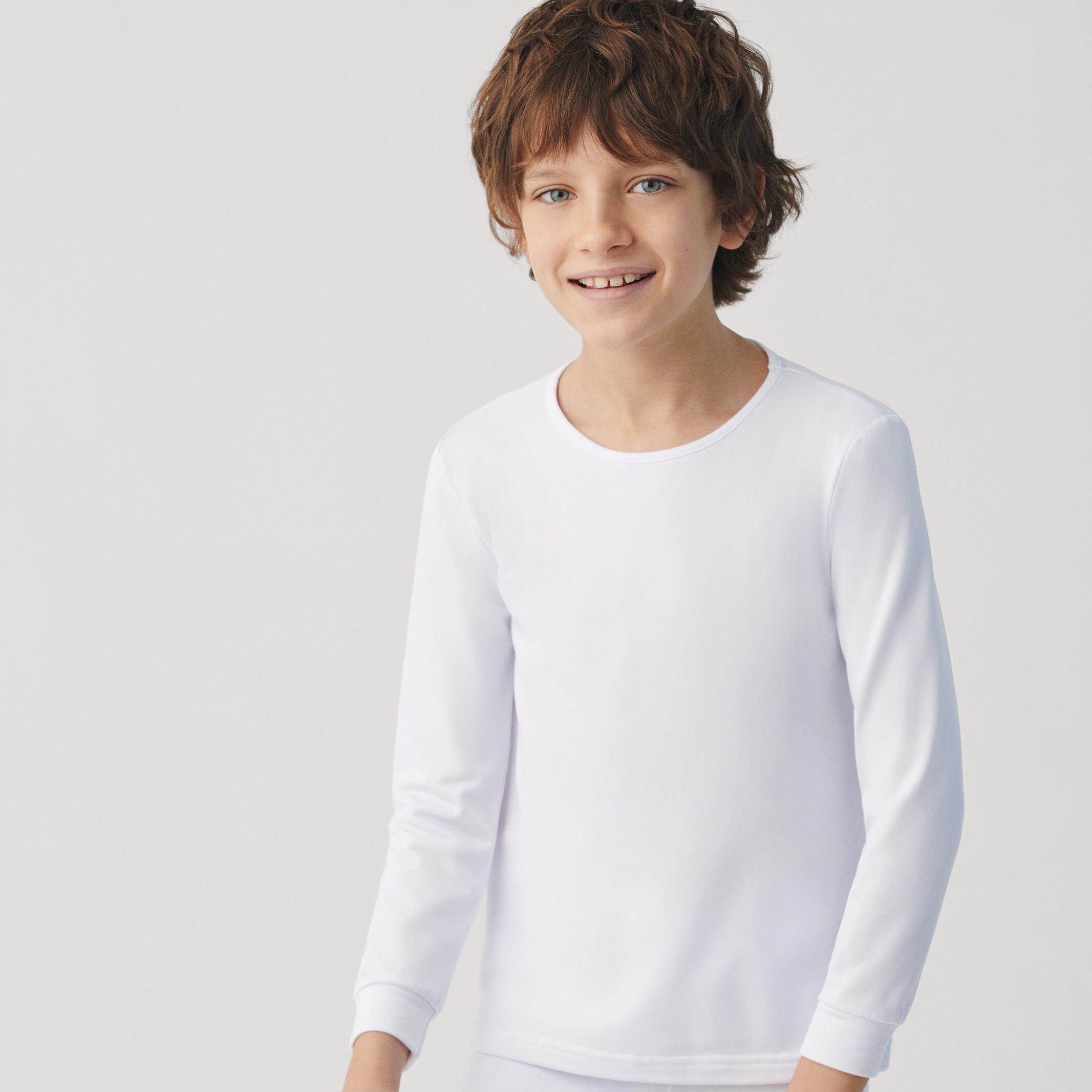 T-shirt thermique enfant blanc à manches longues 5/5