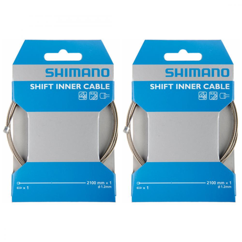 SHIMANO 2x Schaltzug MTB/Road Edelstahl Edelstahl 2.100 mm 2/2