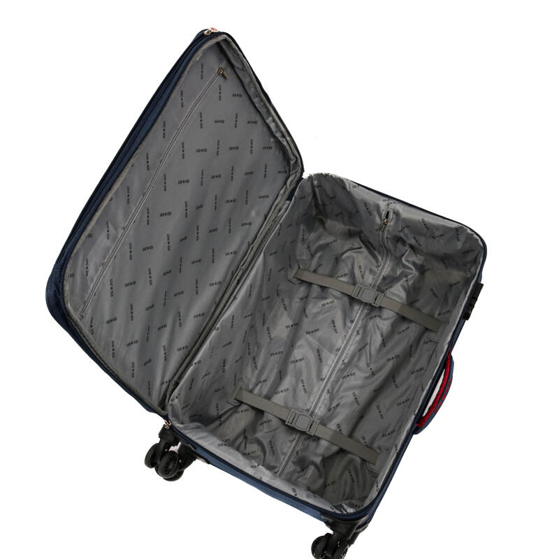 Troler Dortmund, Lamonza, 70x41x25 cm, 2.9 kg, extensibil 30%, albastru