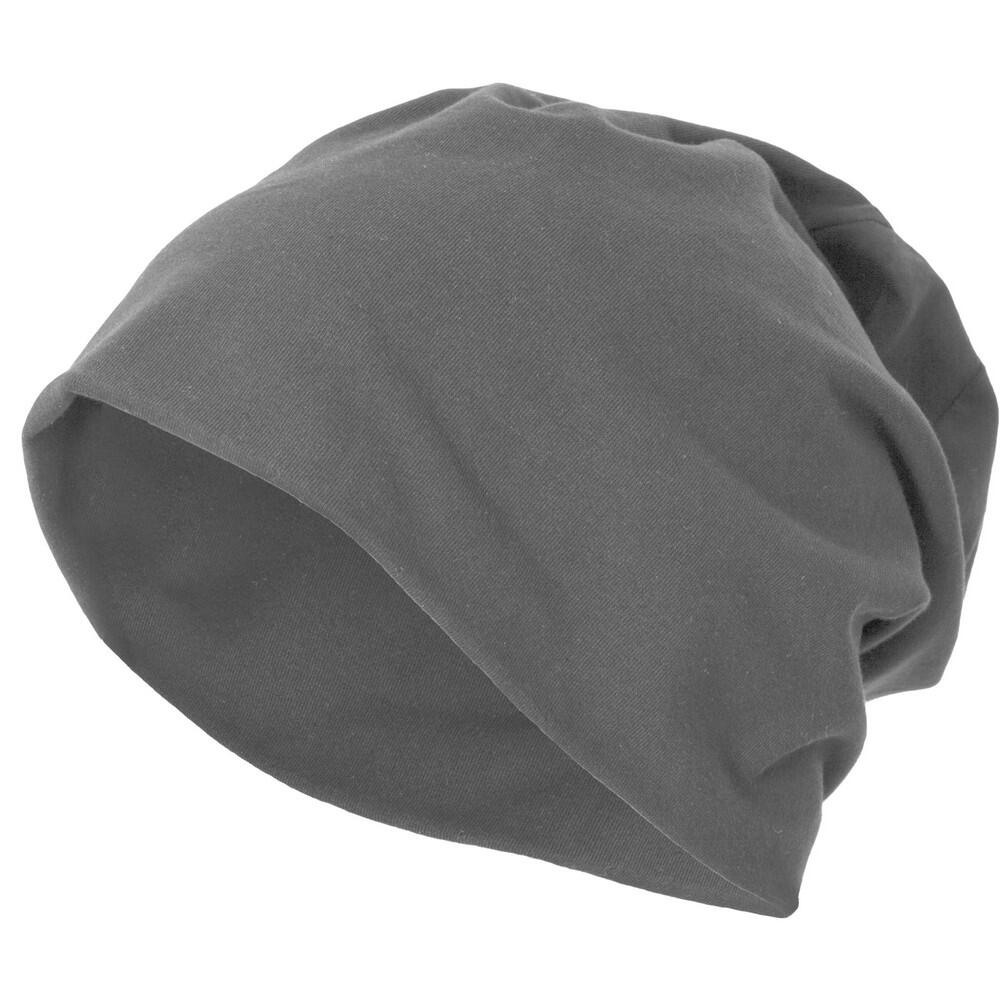 BUILD YOUR BRAND Jersey Beanie (Mid Grey)