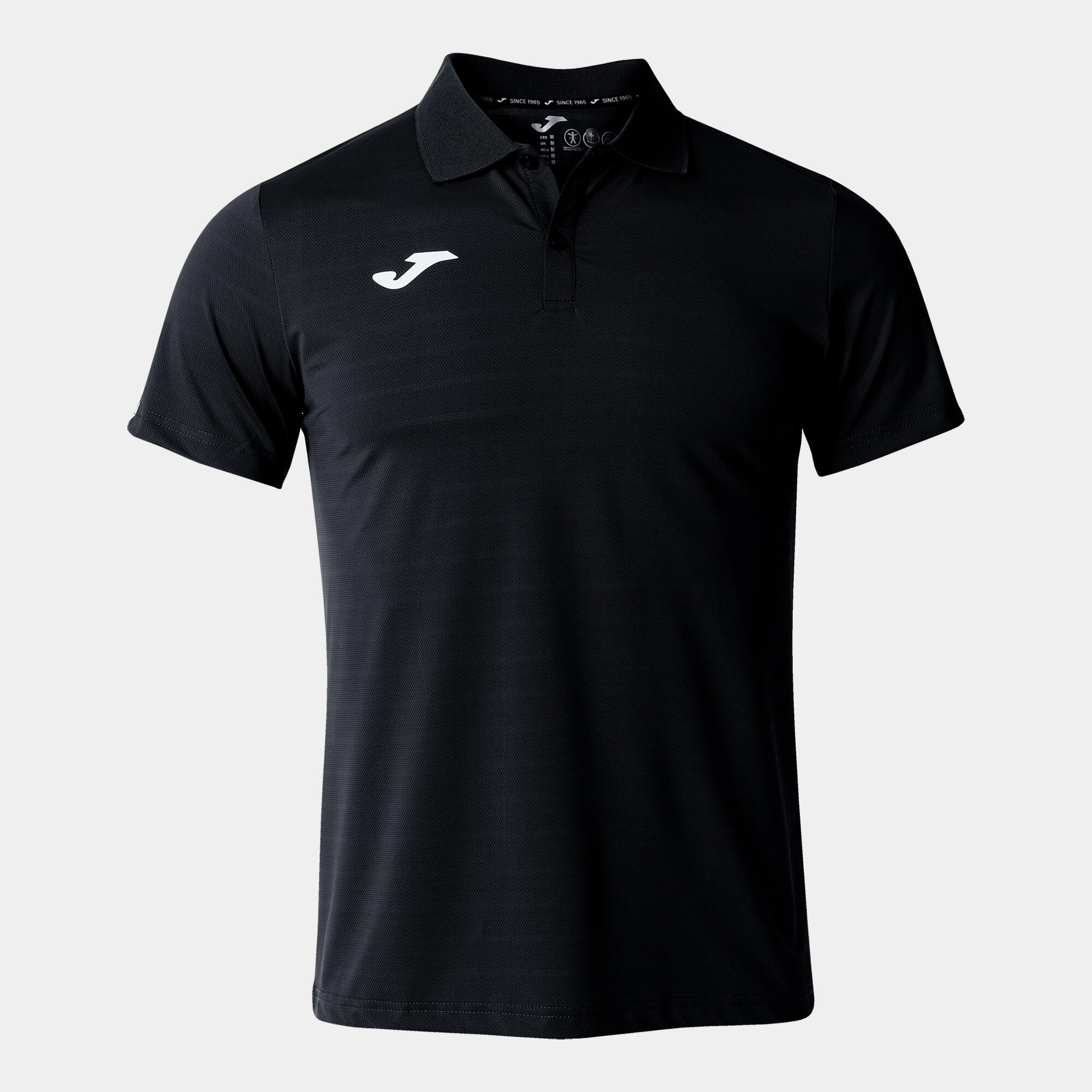 Polo Manga Corta Pádel Niños Joma Torneo Negro 3/4