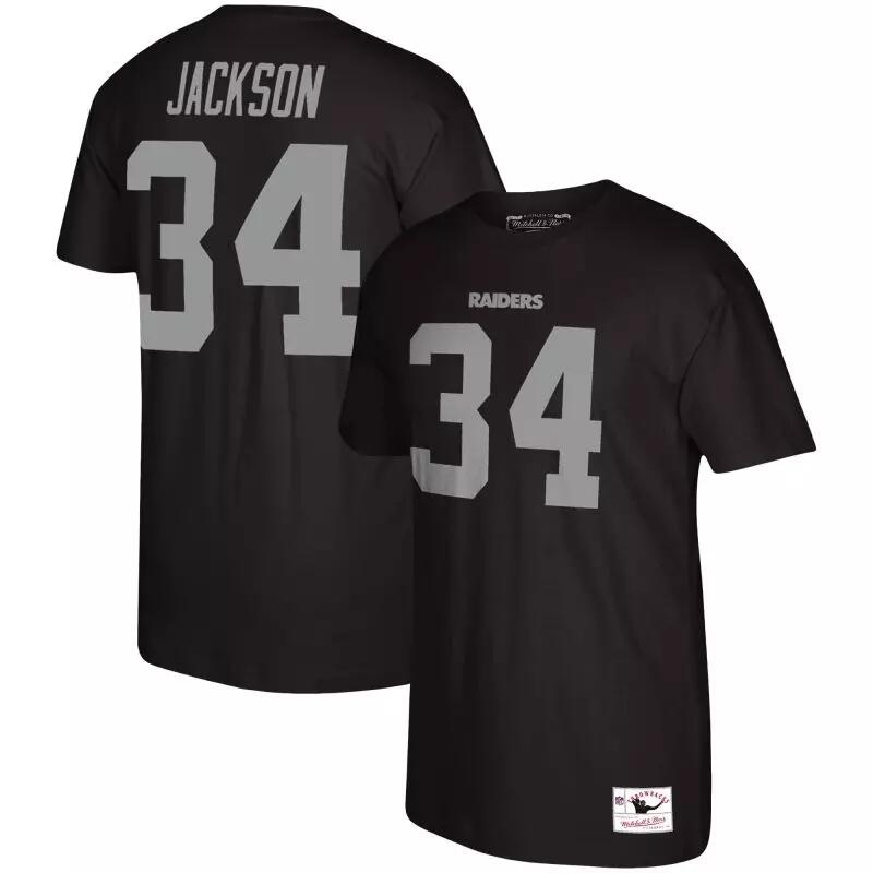 T-shirt NFL Bo Jackson Las Vegas Raiders Mitchell & Ness player Noir 3/3