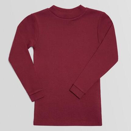 T-shirt chaud manches longues col semi-cygne