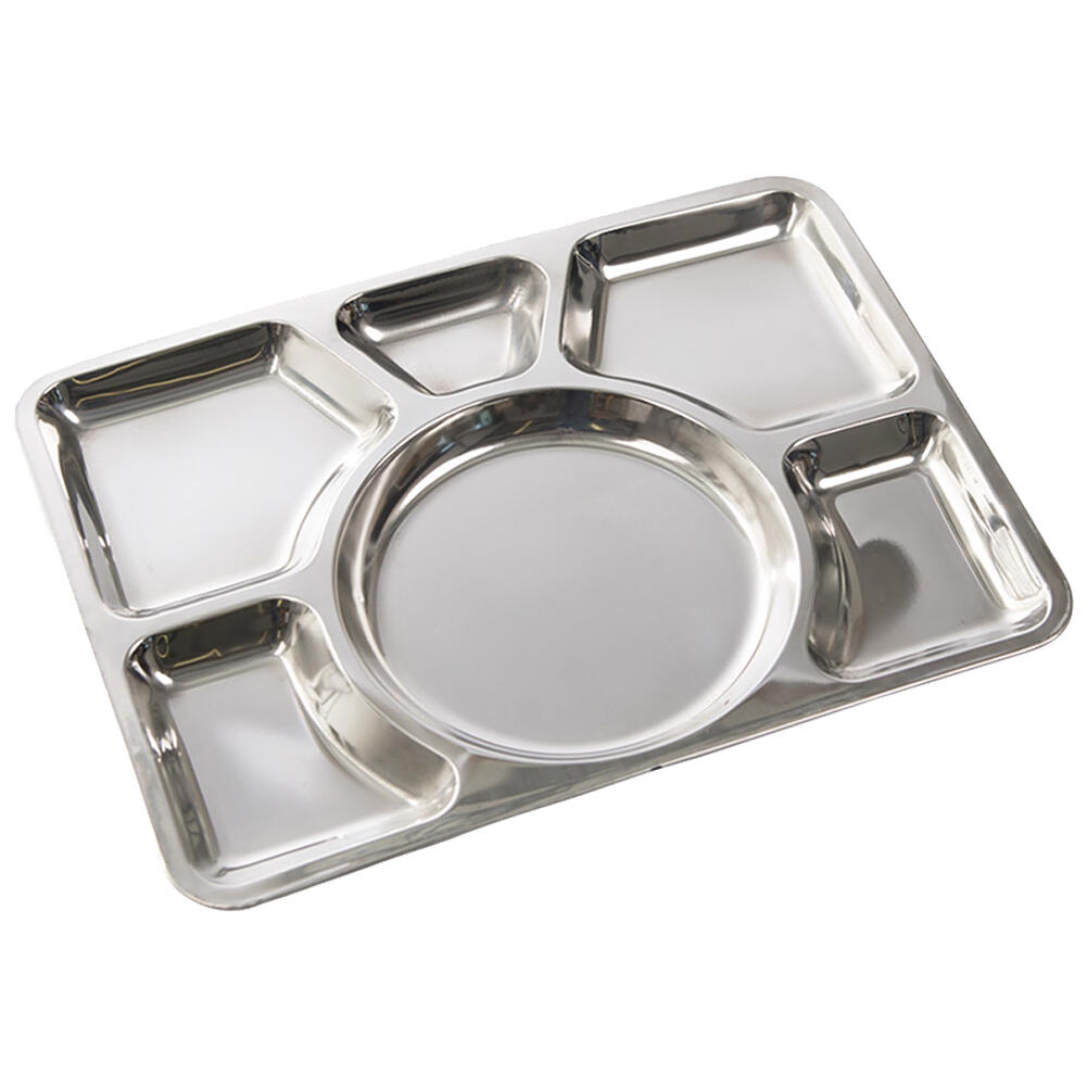 Mil-Tec Sixfold Stainless Steel Canteen Plate | Decathlon