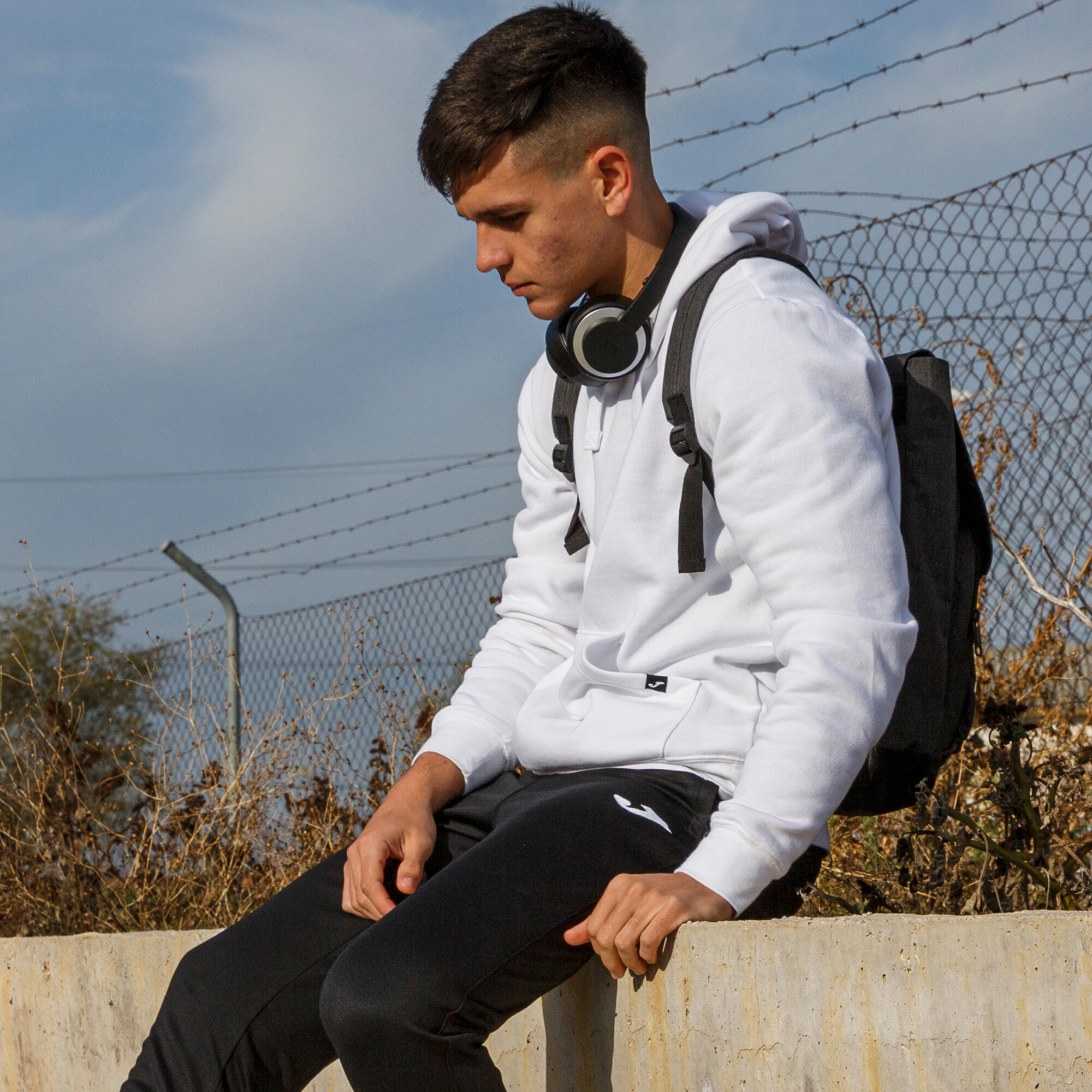 Camisola Com Capuz Homem Joma Montana Branco 5/5