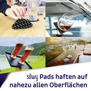 silwy Vasos magnéticos 2 x 250 ml, lui blue 2/5