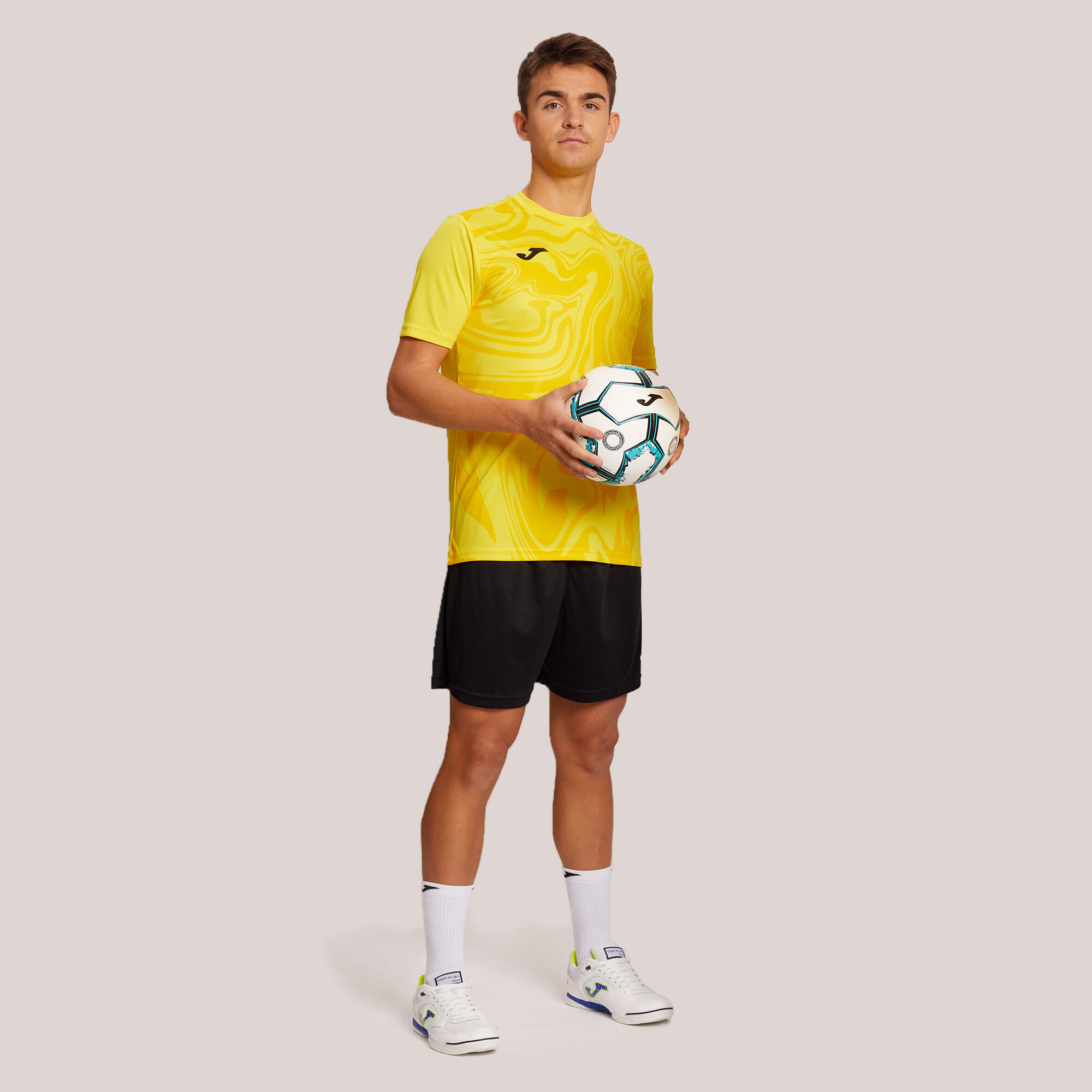 Maillot Manches Courtes Football Enfants Joma Lion II Jaune 2/4