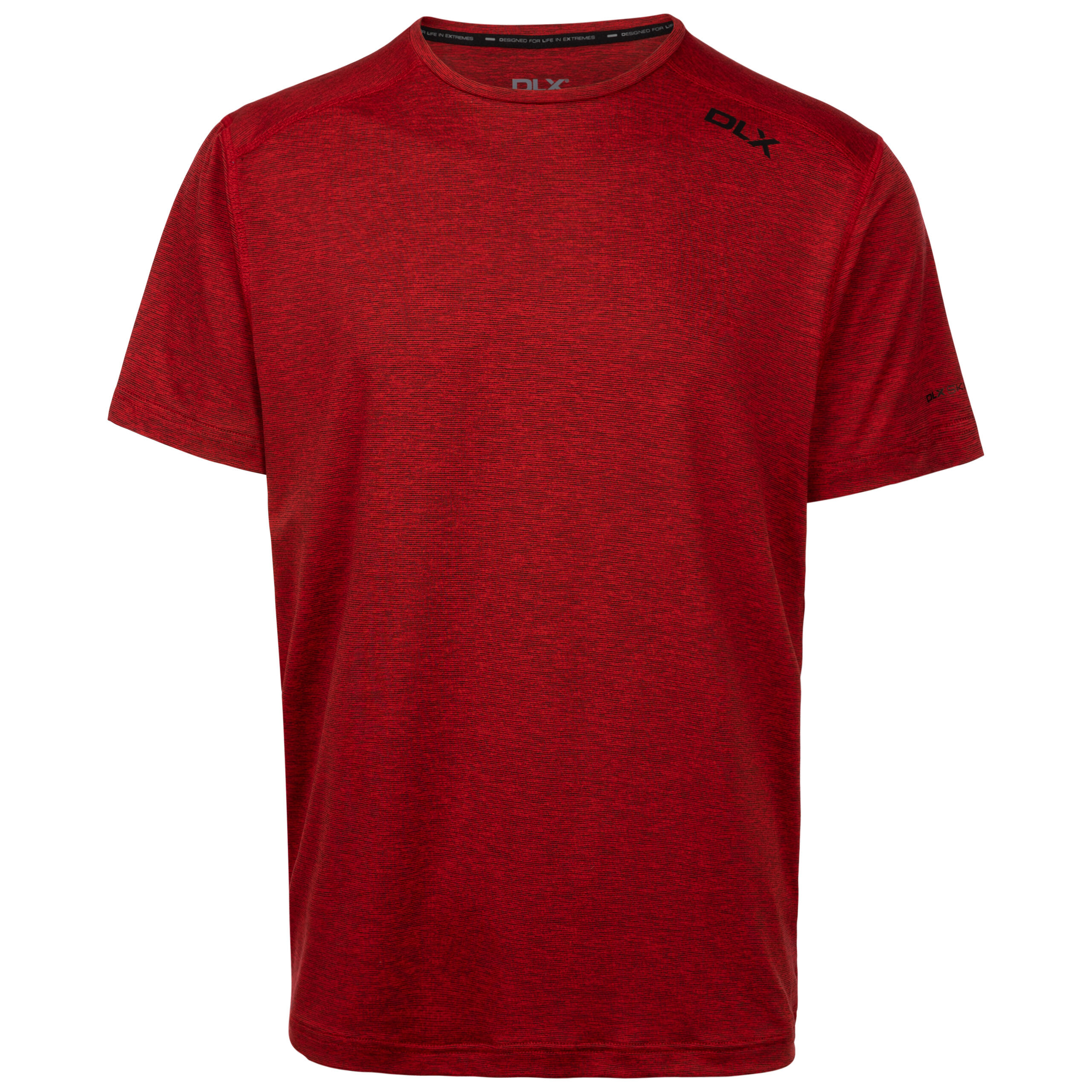 DLX MensT-Shirt Doyle - Activewear Marled Stripe Quick Dry Top