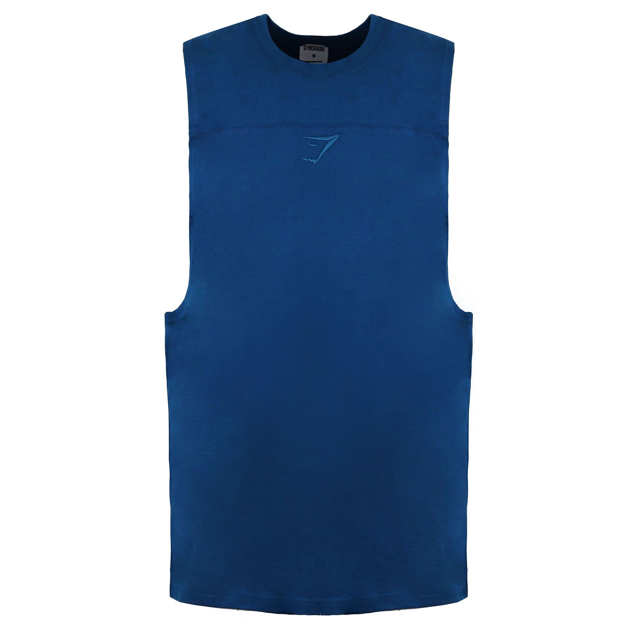 GYMSHARK Gymshark Compound Drop Mens Blue Tank Top
