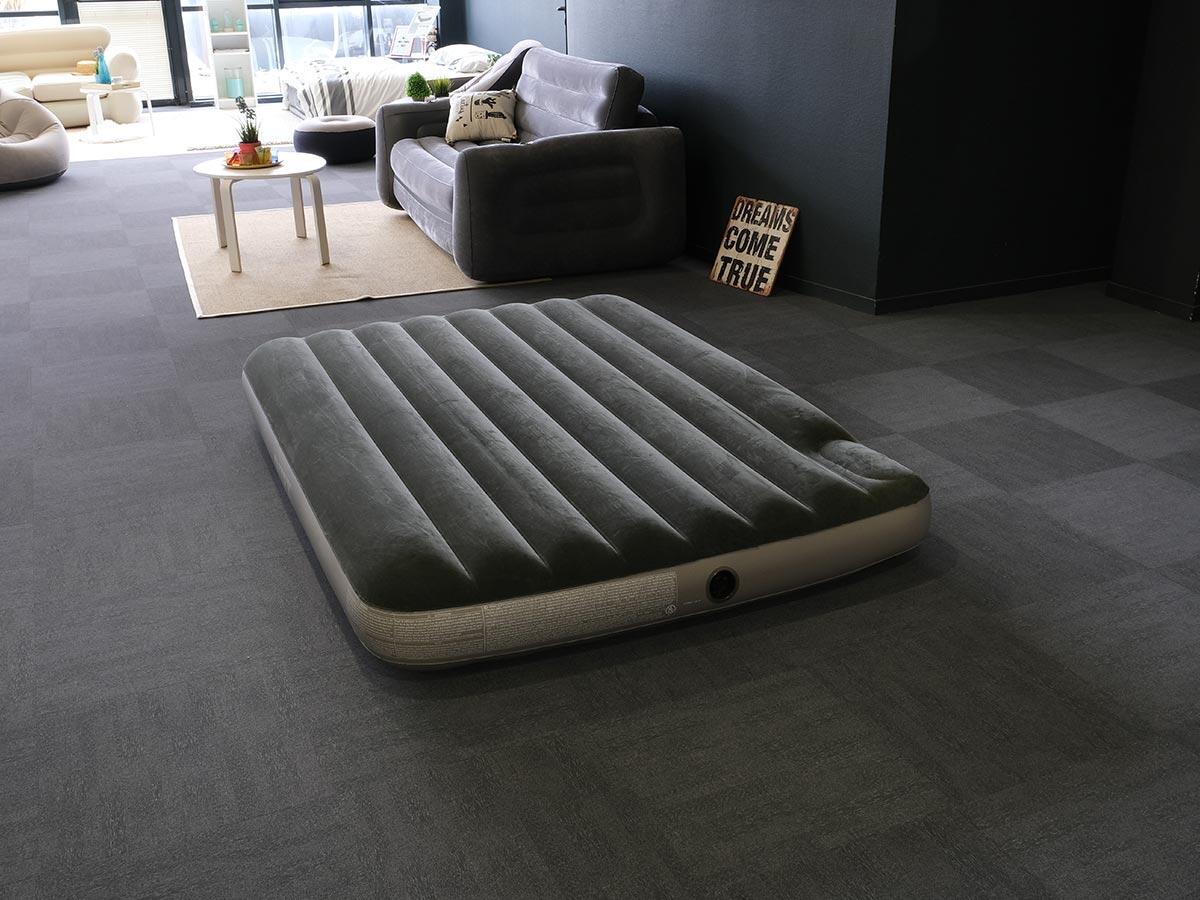 Pack matelas gonflable Downy gonfleur à pied 2 places  + Drap housse 3/4