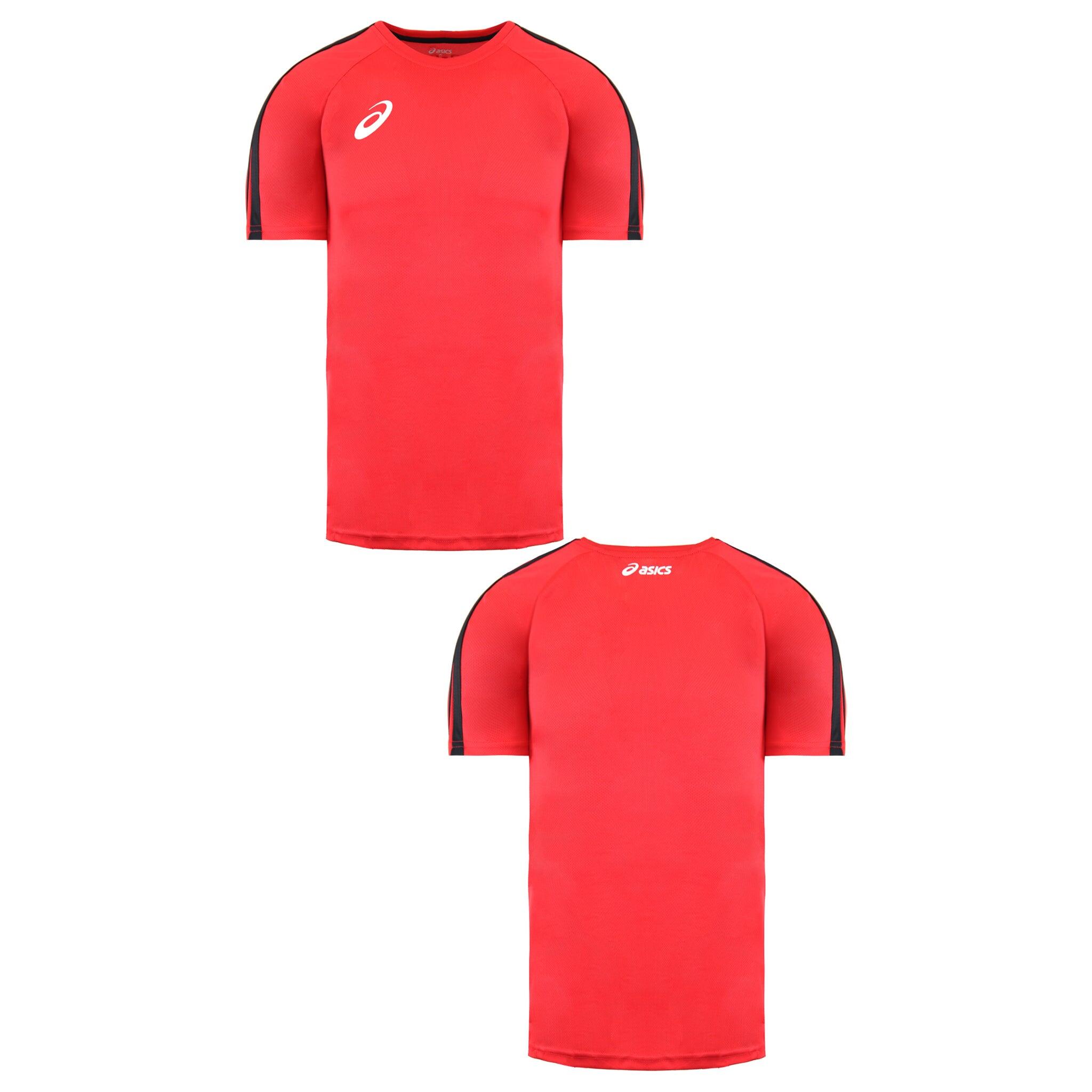 Asics Logo Mens Red/Black T-Shirt 2/3