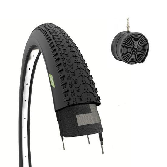 Copertone 26x1.95 (50-559)+ camera pneumatico bici ibrida 26 x 1.95 mtb neri EV