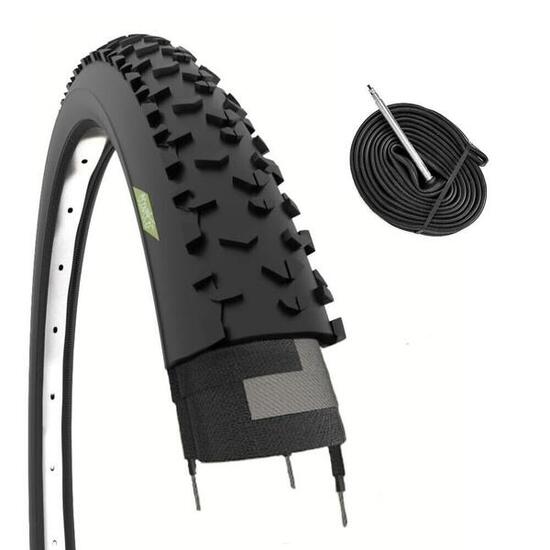 Copertoni 27.5x2.25 (57-584) +camera pneumatico nero 27.5 x 2.25 gomme mtb EV