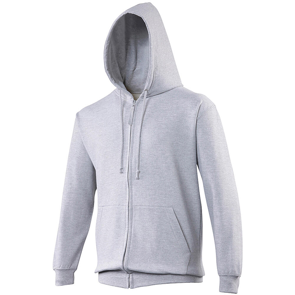 Sweatshirt À Capuche Et Fermeture Zippée Homme (Gris) 3/3