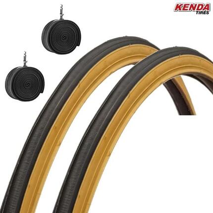 2 banden kenda 700x28C 28x1 5/8x1 1/8,+binnenbanden, banden 700x28C zwart EV