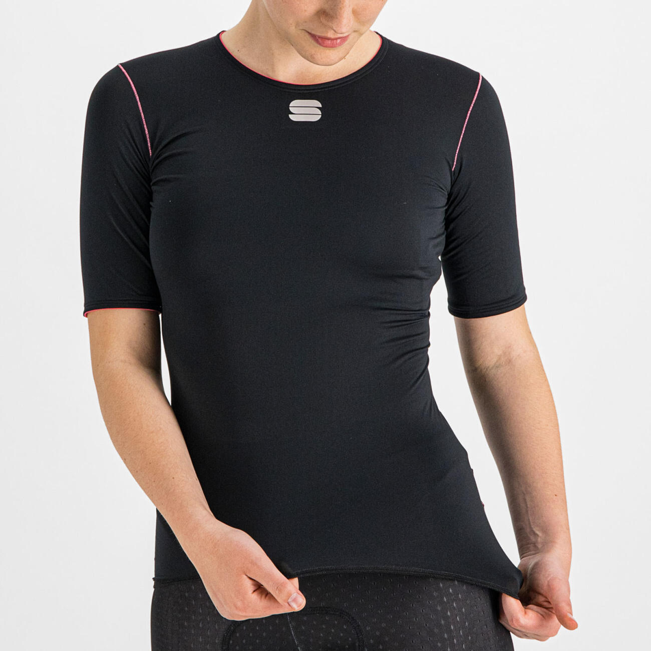Capa base de manga corta para mujer Sportful Midweight Negro 6/6