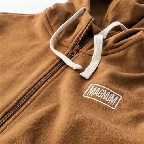 "Force" Hoodie mit durchgehendem Reißverschluss für Herren Braun 4/5