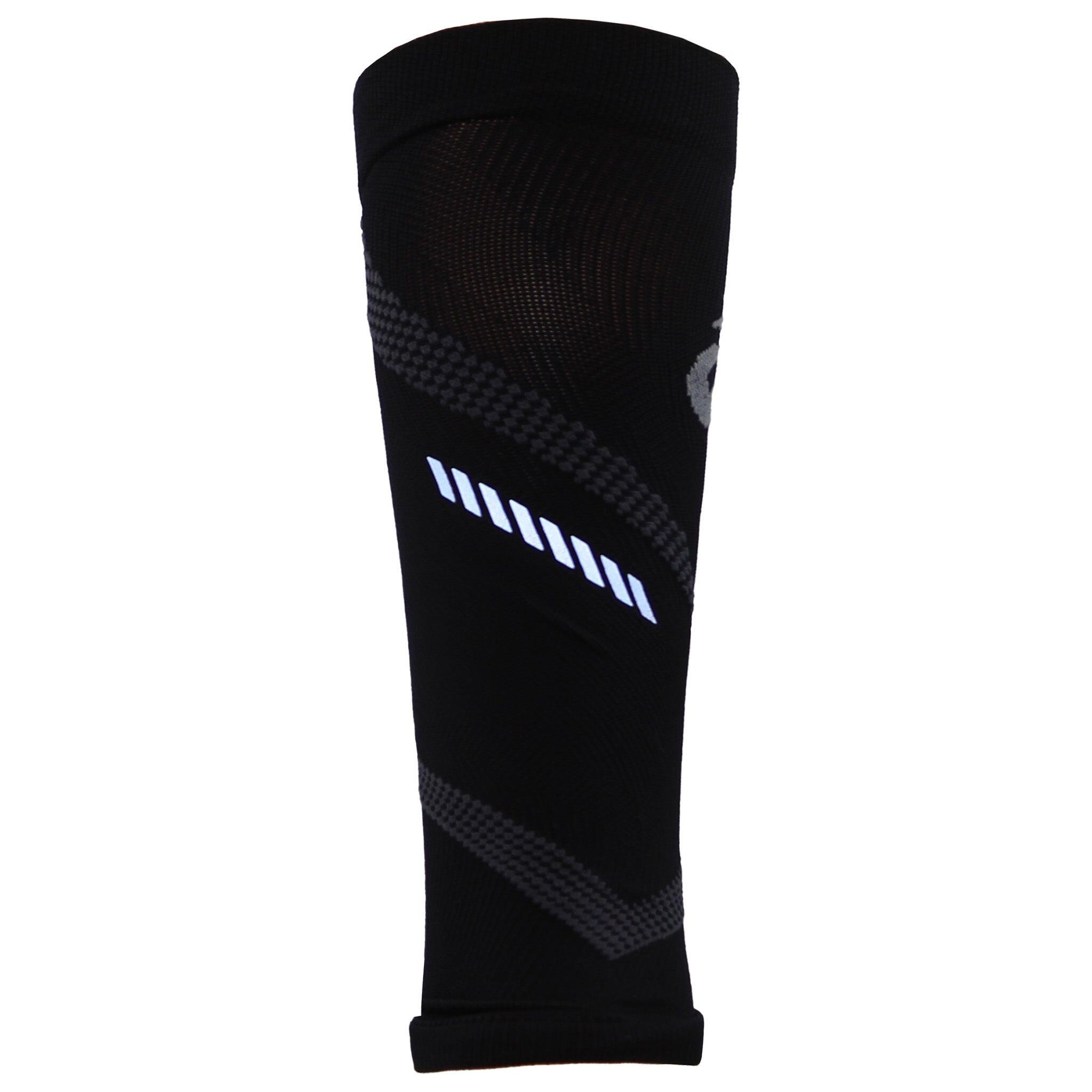Asics Logo Mens Black Compression Black Calf Sleeves 1/2