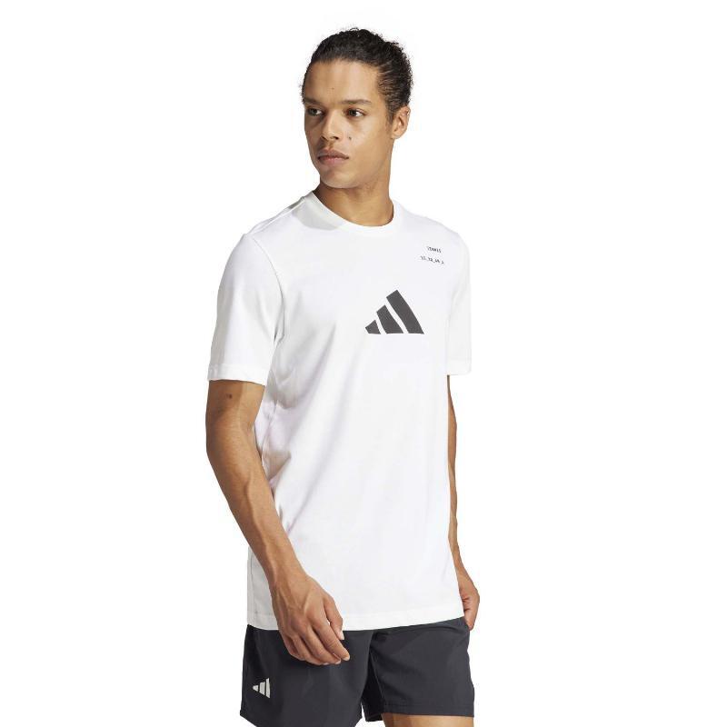 Adidas Graphic Tennisshirt Heren - Wit 5/5