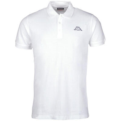Kappa Unisex Polo Shirt Damen Herren 303173 weiss