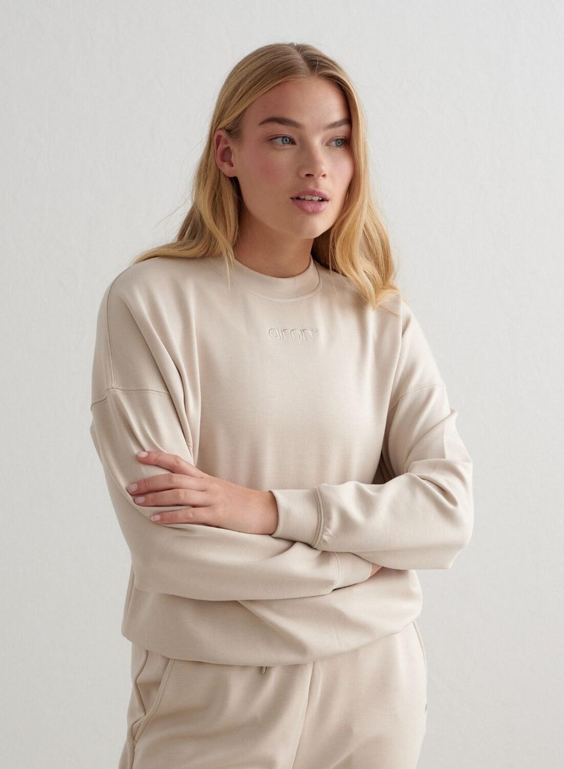 AIM'N Damen Sweatshirt Atmungsaktiv Creme