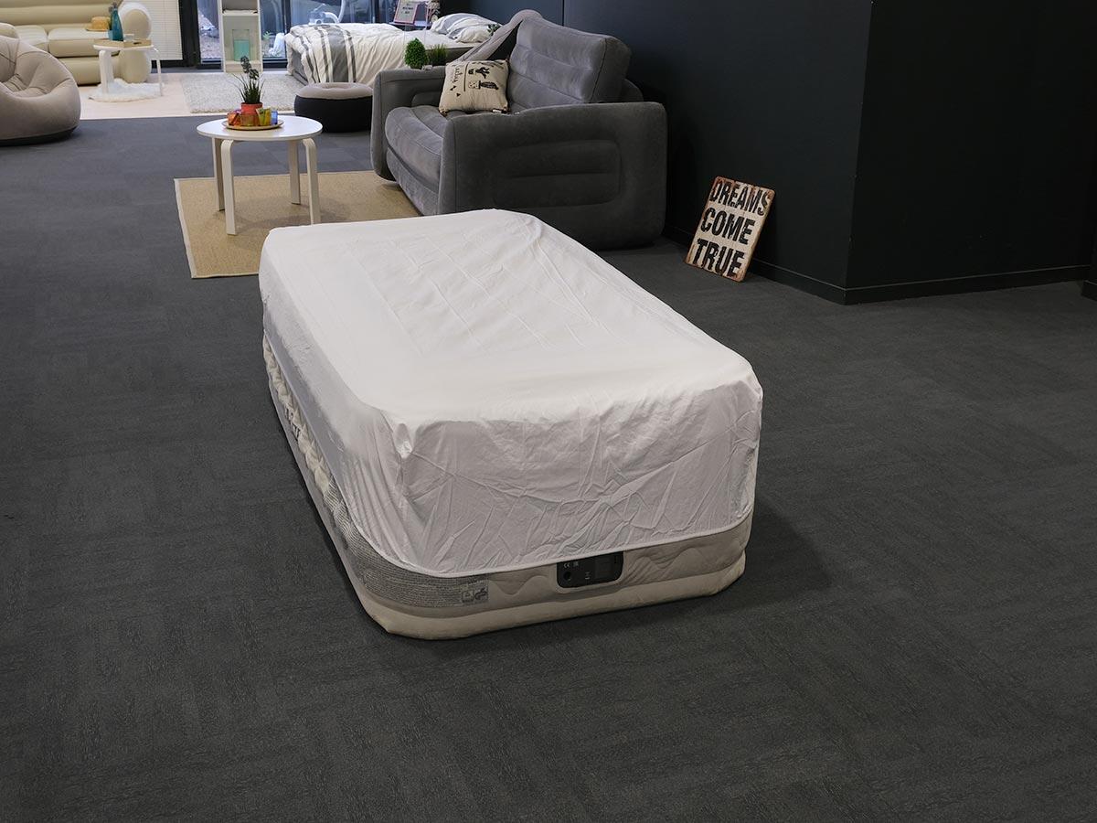 Pack matelas gonflable Supreme Air Flow 1 place  + Drap housse 2/5