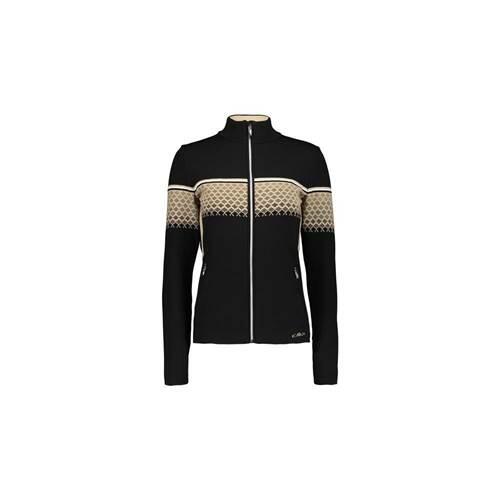 Bluzy sportowa damska CMP Bluza Damska 7H26802 Czarnybeżowy