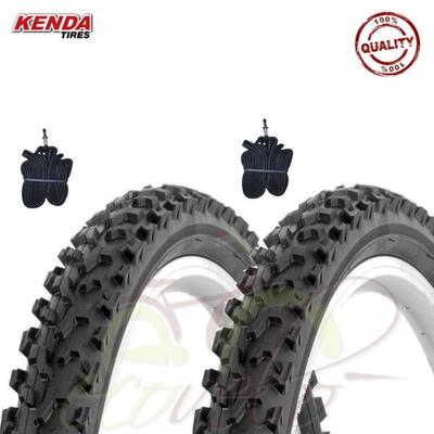 2 copertoni kenda 26x2.10 (54-559) + camere pneumatici bici 26 x 2.10 neri EV
