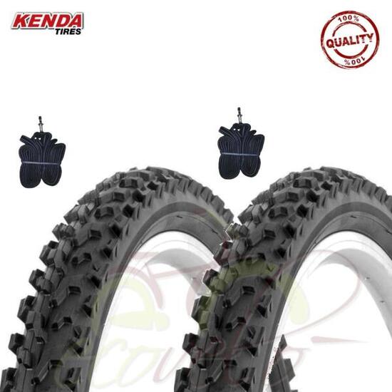2 copertoni kenda 26x2.10 (54-559) + camere pneumatici bici 26 x 2.10 neri EV