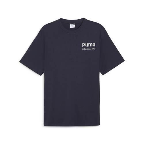 Puma - T-shirt Universel Hommes Puma Team Graphic Tee - T-shirt Manches Courtes - Bleu - 40 M - Decathlon