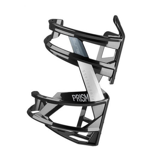 Elite Trinkflaschenhalter Prism links, schwarz glanz/weiß