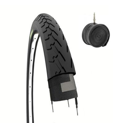 Copertone 700x28C (28-622) + camera. pneumatici bici 700 x 28C slick trekking EV