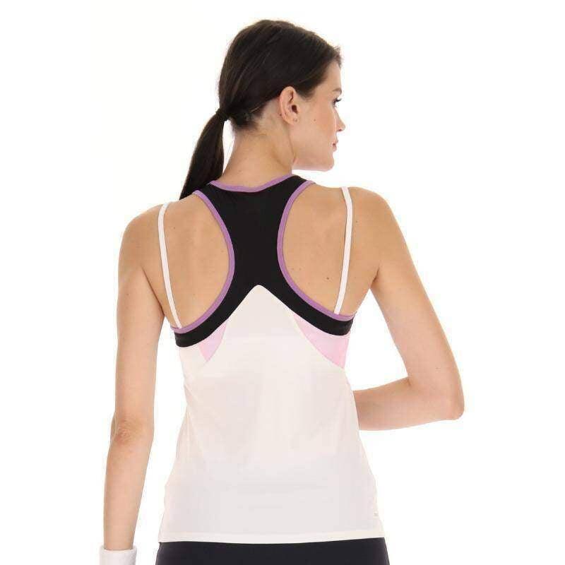 Camiseta Lotto Top Ten III Blanco Campanilla Mujer 3/5