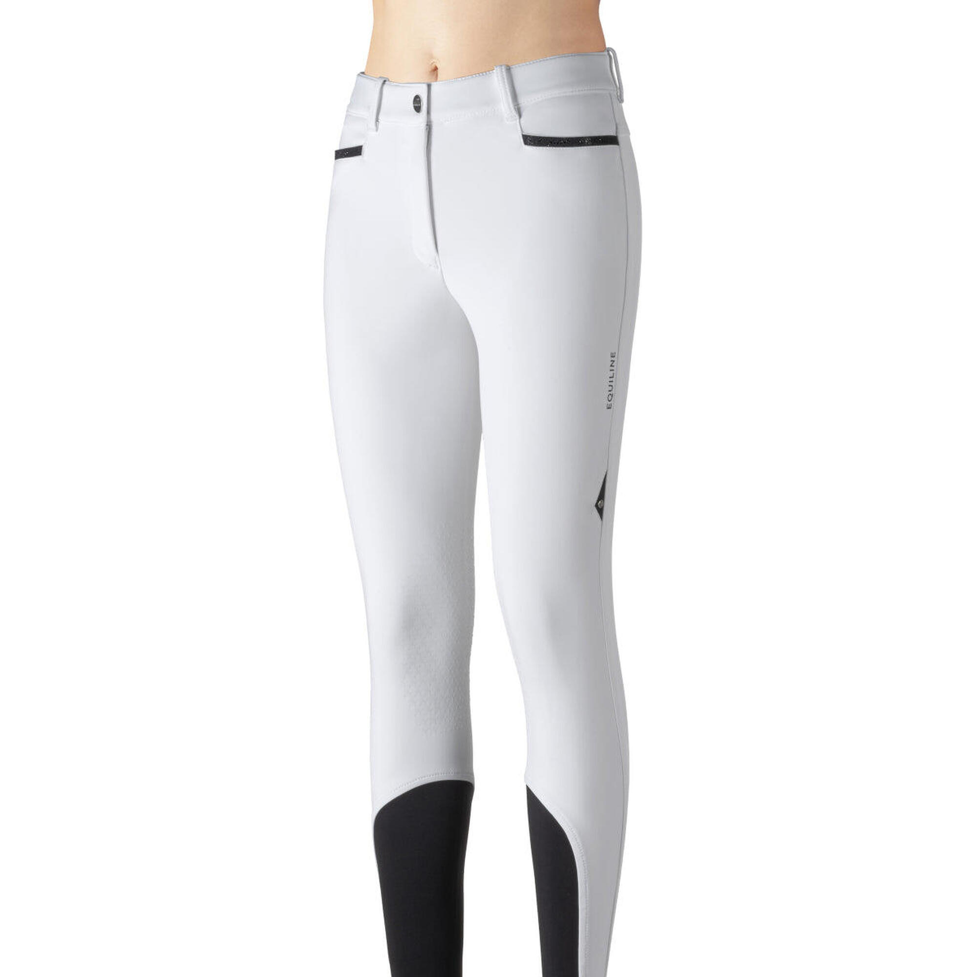 Equiline - Pantalon Knee Grip Gerzikh - Equiline - Pantalon D'Équitation - Blanc - 38 S - Decathlon