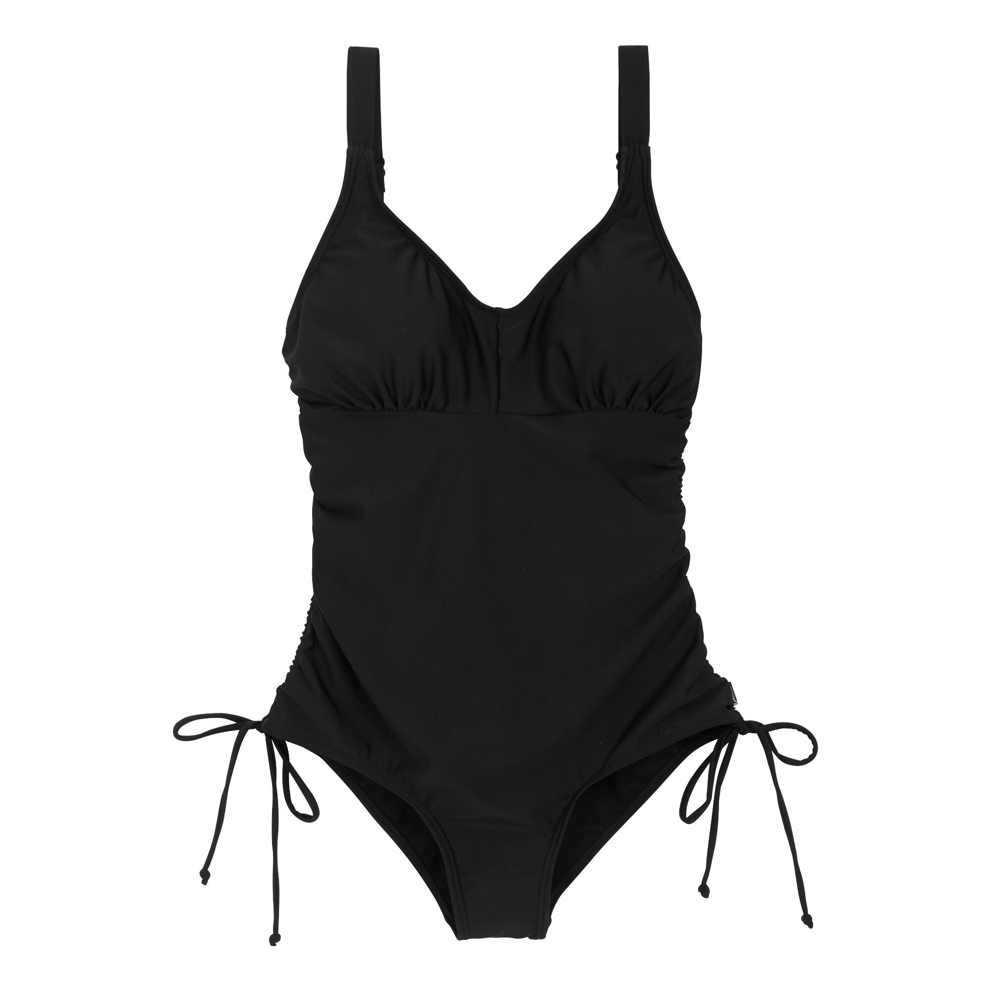 Fato de banho de uma peça única alinae para senhora/senhora preto