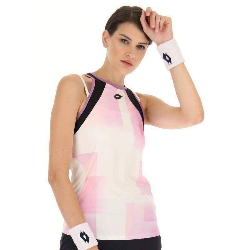 Camiseta Lotto Top Ten III Blanco Campanilla Mujer 2/5