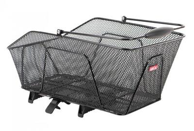 Cestino posteriore Unix Rosetto con TopKlip 20 L acciaio a maglia fine.