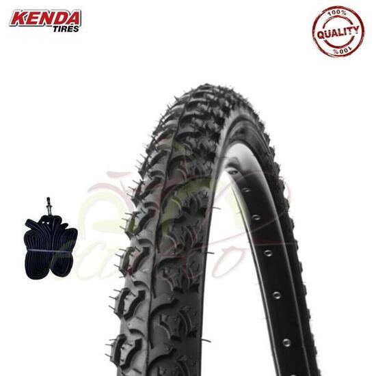 Copertone 26x1.95 (50-559) + camera pneumatico bici 26 x 1.95 nero mtb 26'' EV