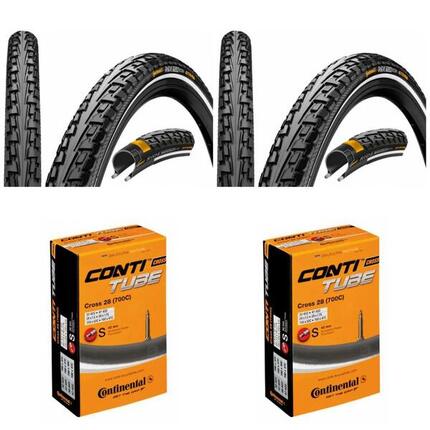 2x Reifen Continental Conti Ride Tour 28x1.40 + 2 x Schlauch Conti Tube Cross...