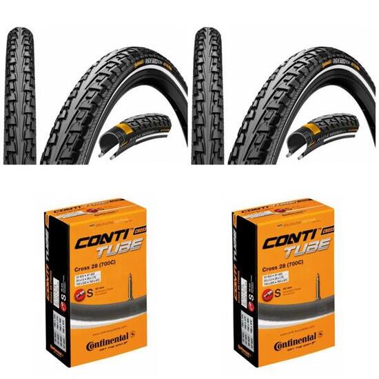 2x Reifen Continental Conti Ride Tour 28x1.40 + 2 x Schlauch Conti Tube Cross...