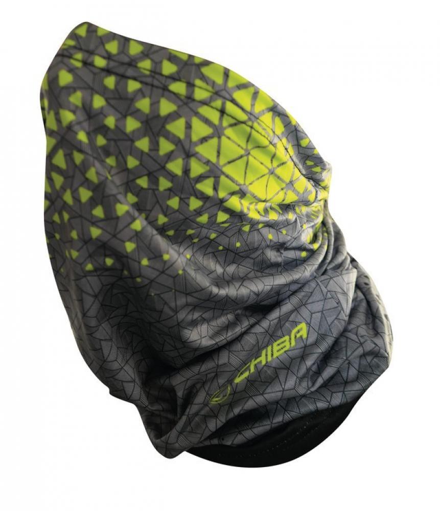 CHIBA Chiba Multifunktionstuch Sommer dunkelgrau neongelb