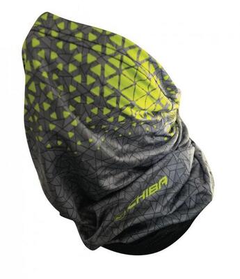 Chiba Multifunktionstuch Sommer dunkelgrau neongelb