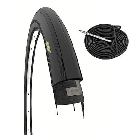 Reifen 700x25C (25-622)+Schlauch, Fahrradreifen 700 x 25C Straßenreifen EV