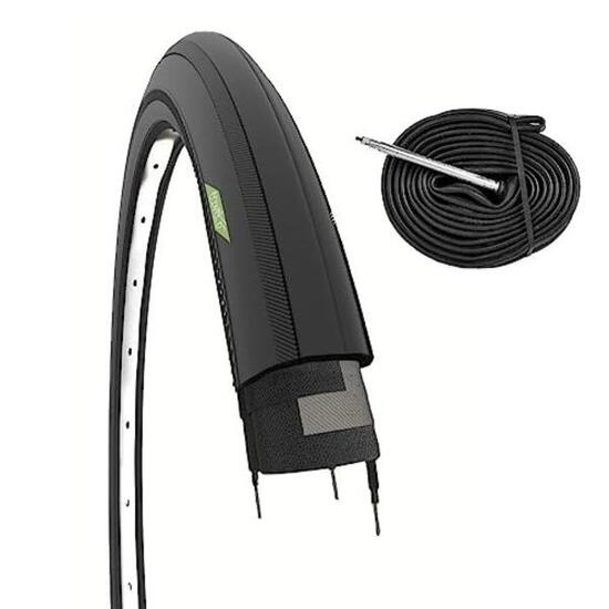 Copertone 700x25C (25-622)+ camera pneumatico bici 700 x 25C gomma stradale EV