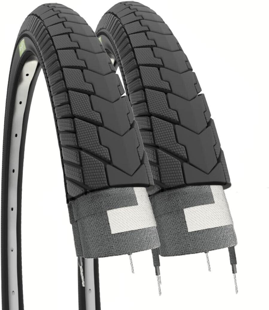 ECOVELO 2 Copertoni Bici 26 Nero Bicicletta 26x13/8 Olanda Gomme EV