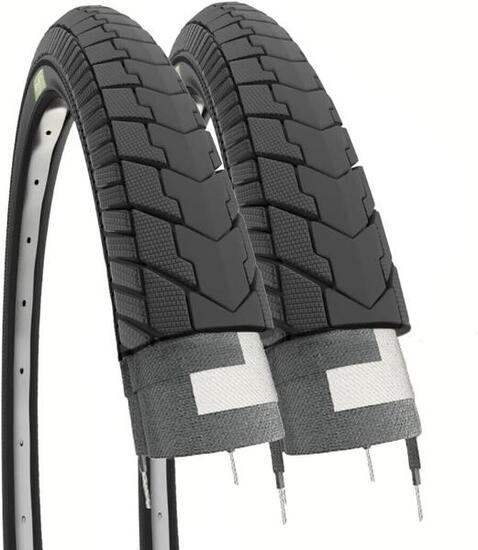 2 Copertoni Bici 26 Nero Bicicletta 26x13/8 Olanda Gomme EV