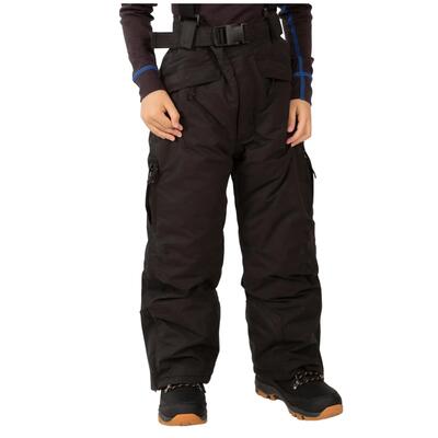 Kids unisex marvelous skibroek met afneembare bretels (zwart)